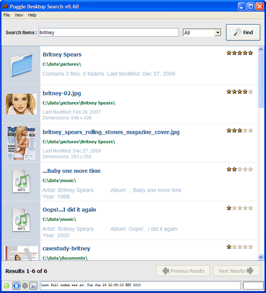 Puggle Desktop Search 0.60 full